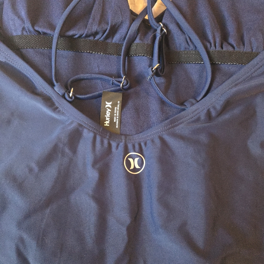 Hurley Women Medium One Piece Bikini Navy Blue New 022025 - Picture 7 of 7